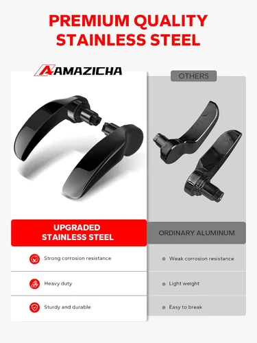 Miniatura 2 de Kit de cierre de alforja Amazicha Acero inoxidable con elevador de bolsa de sillín negro brillante para Harley Davidson Touring Street Glide Electra