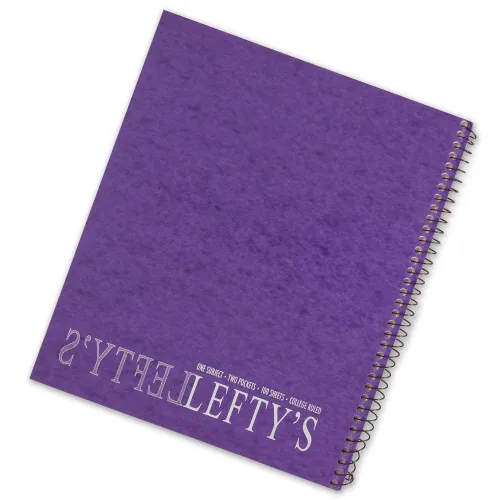 Miniatura 5 de Cuaderno de rayas universitarias para zurdos impreso con "zurdo" en la cubierta, juego de 5, colores surtidos