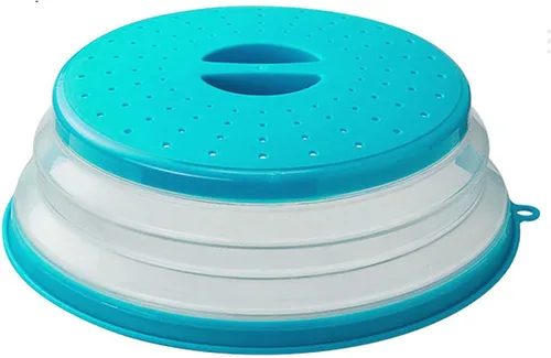 Miniatura 10 de Cubierta plegable para salpicaduras de microondas, 10.5 pulgadas, apta para lavavajillas, cubierta de placa de microondas con ventilación de vapor