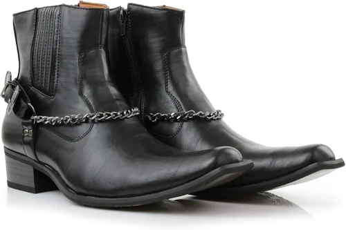 Miniatura 8 de Ferro Aldo Alejandro MFA606326 - Botas de vestir de espuma viscoelástica para hombre, estilo casual, con hebilla de alta occidental, botas de vestir