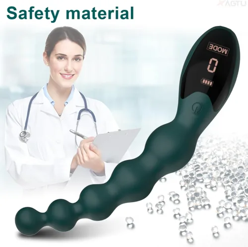 Miniatura 5 de Vibrador vibrador de cuentas anales para hombres y mujeres, vibrador anal, juguetes sexuales anales con pantalla digital LED