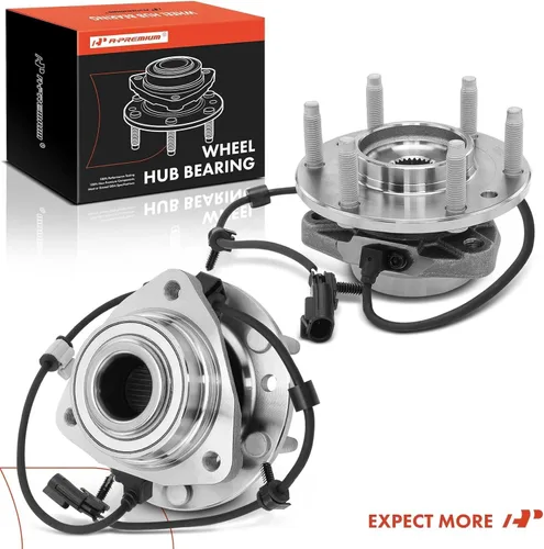 Miniatura 9 de A-Premium 2 x Rodamientos de Rueda Delantera y Conjunto de Cubo con ABS y 6-Lug Compatible con Chevy GMC Buick - 2002-2009 - SSR, Trailblazer (EXT)