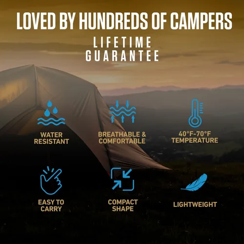 Miniatura 7 de VENTURE 4TH Saco de dormir para mochileros – XXL, tamaños dobles e individuales – Saco de dormir ligero para clima cálido y frío para adultos, niños