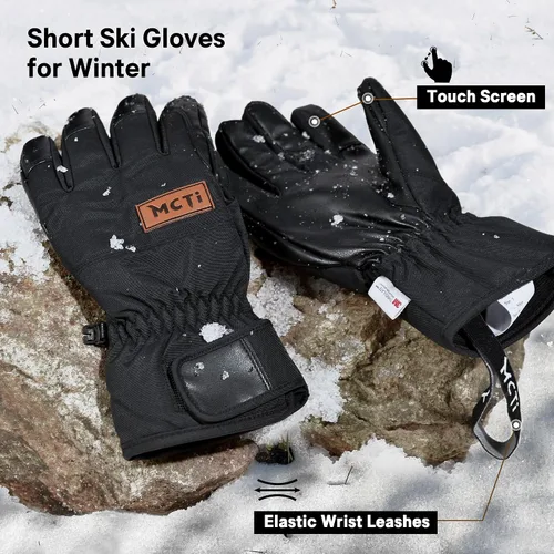 Miniatura 6 de MCTi Ski Gloves Men's Waterproof Insulated Snow Gloves Lightweight Warm for Winter