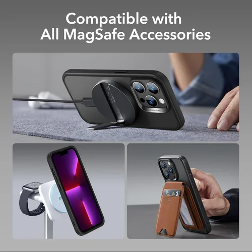 Miniatura 8 de ESR Funda magnética híbrida con HaloLock compatible con MagSafe, compatible con funda para iPhone 13 Pro Max, protección de grado militar, parte