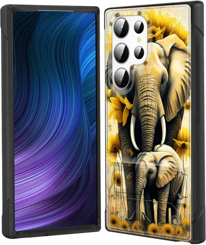 Miniatura 24 de Funda para Galaxy S24 Plus con soporte, doble capa híbrida de policarbonato duro y silicona suave, resistente a prueba de golpes, funda protectora