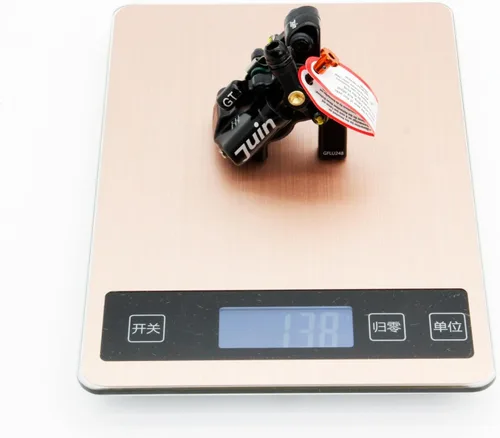 Miniatura 4 de GT-F Juego de pinzas de freno de disco hidráulico accionado por cable de 4 pistones para bicicleta de bicicleta hidráulica para montaje plano