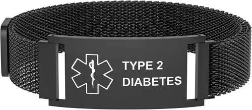 Miniatura 13 de Pulsera de alerta médica para mujeres y hombres, pulsera ajustable con identificación de alerta médica para epilepsia diabética D.N.R marcapasos