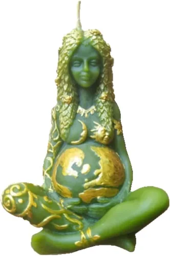 Goddness - Molde de silicona para velas de la Madre Tierra, molde de silicona para velas Gaia 3D, molde de arcilla de silicona decorado de resina y