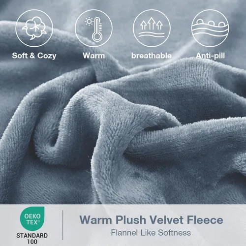 Miniatura 4 de Softan Sábanas de Vellón Tamaño Full, Suaves Como Franela, Sábanas de Felpa Cálidas y Esponjosas, Ropa de Cama de Microvellón Polar de Terciopelo