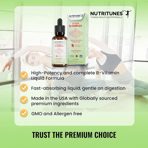 Miniatura 4 de Complejo Líquido de Vitamina B Fresa - 2 fl oz (2.0 fl oz) Features Liquid Drops, Strawberry Flavor, Methyl B12, Folate, and Easy-to-Use Formula