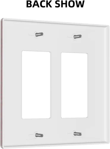 Miniatura 961 de Placa Decorativa de Pared de Granja Rústica con Cuerno de Madera para Puerta de Granero 1 Banda Duplex Cubiertas de Toma Eléctrica Soltera