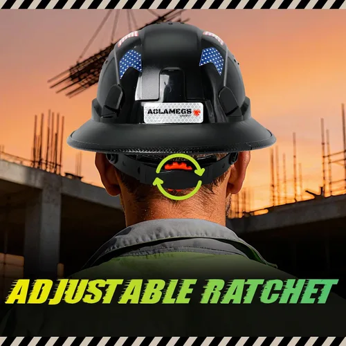 Miniatura 7 de Cascos De Construcción de ala completa Cascos de seguridad aprobados por OSHA con visera transparente - Casco de seguridad de construcción ventilado