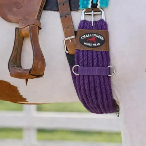 Miniatura 2 de CHALLENGER 22" Western 27 Strand Double Weave Purple Mohair Roper Cinch 97RT07PP-22