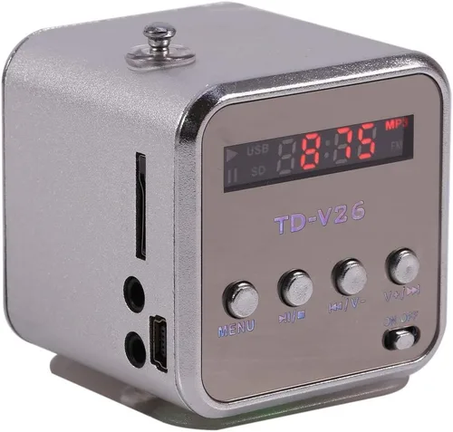 Miniatura 4 de FOSA Radio FM portátil y altavoz Bluetooth 5.0 2 en 1, altavoz digital música reproductor MP3/4/TF USB disco radio para exterior/interior, batería