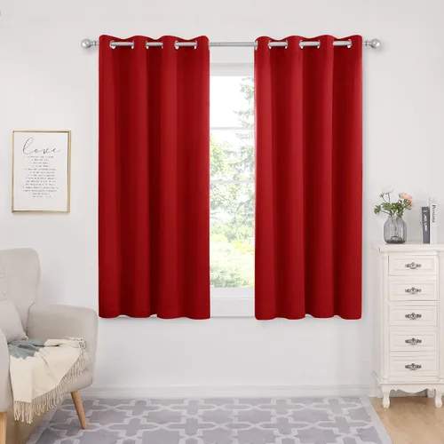Miniatura 207 de Deconovo Cortinas opacas 100% con forro negro, cortinas con ojales aisladas térmicamente que reducen el ruido, doble capa para oscurecer