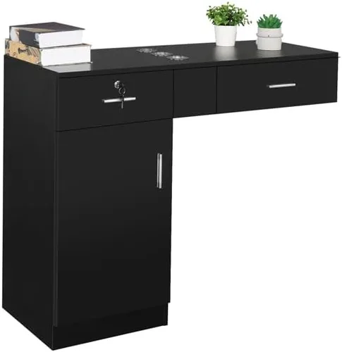 Gabinete de almacenamiento de salón de montaje en pared, estaciones de salón de belleza, estación de peluquería de montaje en pared, equipo de spa