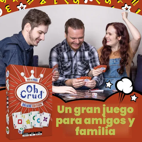 Miniatura 5 de Oh Crud Deluxe Edition: Mazos Rojos y Azules para 2 a 12 Jugadores: Un Juego de Cartas y Dados de Bazas (Principalmente). Juego Familiar