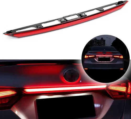 Lente Roja Óptica 3D Completa LED Tipo Secuencial Trasera Señal de Giro Luz Trasera Freno para Toyota Camry 2018 2019 2020 2021 2022 2023 rojo (Red
