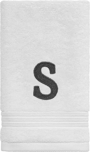 Miniatura 20 de Avanti Linens - Toalla de dedos, algodón suave y absorbente, decoración de baño bordada (colección de monogramas, inicial J)