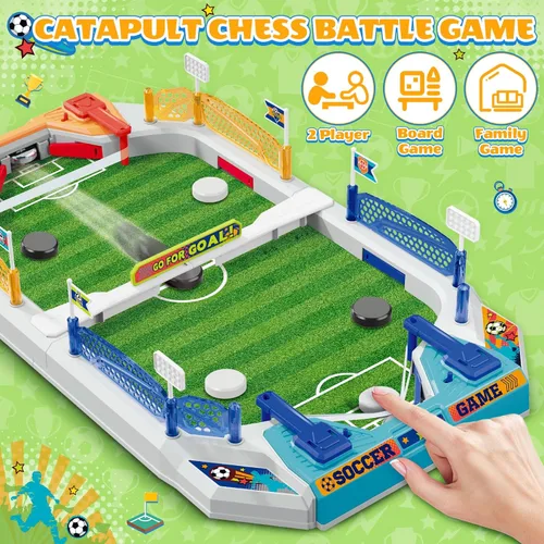 Miniatura 3 de SpringFlower Mini Mesa de Futbolín para Niños, Juego de Mesa de Fútbol, Regalos para Niños de 4 5 6 7 8-12 Años, Juguetes para Edades 4-6 5-7 8-12