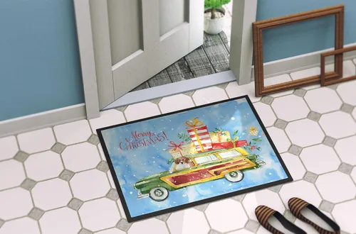 Miniatura 4 de Caroline's Treasures CK2442MAT - Felpudo con diseño de Beagle con texto en inglés "Merry Christmas", de 18 x 27 pulgadas, para interiores