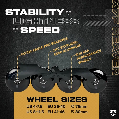 Miniatura 2 de FlyingEagle X7F Reaver - Patines en línea para adultos, zapatos de patinaje de velocidad en línea para adultos, patines en línea para adultos