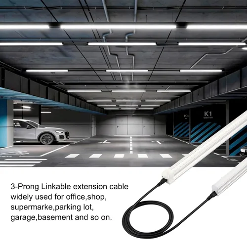 Miniatura 7 de Cables de extensión T5 T8 negros de 4 pies, cable de alimentación de luz de crecimiento, cables de conexión de lámpara de 48 pulgadas, conectores