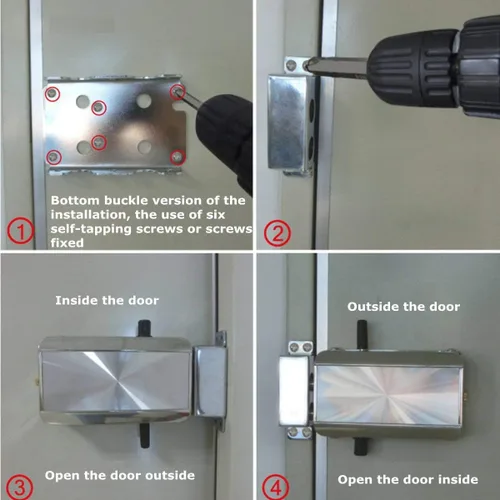 Miniatura 5 de Cerradura de puerta electrónica, sistema de control de acceso inalámbrico antirrobo inteligente para el hogar, seguridad sin llave, con 4 controles