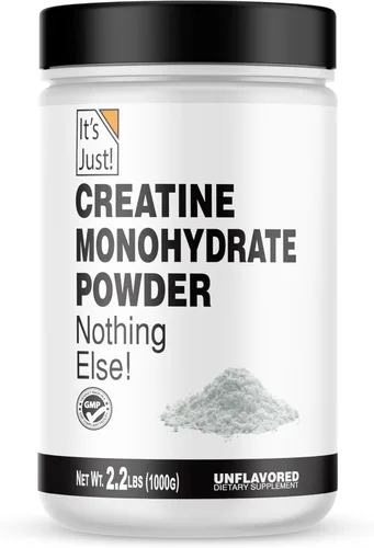 Miniatura 8 de It's Just! - Polvo de Monohidrato de Creatina, Polvo de Creatina Pura, Fabricado en EE. UU., Testado por Laboratorio de Terceros, 0.18 oz por