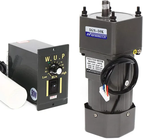 Miniatura 17 de Motor de engranajes eléctrico 110V 250W 10K Monofásico de alto par motor reductor de engranajes de CA 0-135 RPM Controlador de velocidad variable