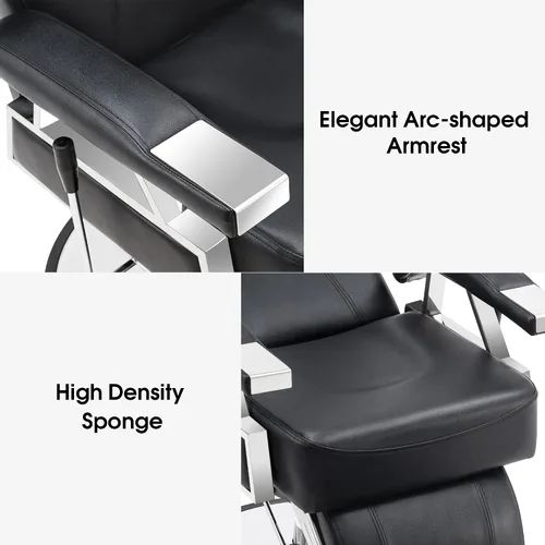 Miniatura 6 de BarberPub Silla de peluquería reclinable de alta resistencia Silla hidráulica multiusos para estilista de peluqueros Spa Beauty Shampoo Equipment
