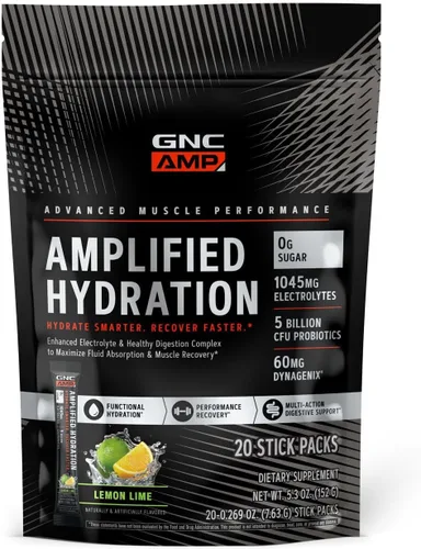 Miniatura 5 de GNC AMP Mezcla de bebida en polvo de electrolitos de hidratación amplificada Complejo mejorado de electrolitos y digestión saludable Lima limón