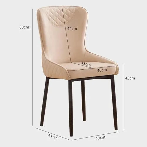 Miniatura 3 de High-End Velvet Dining Chair - Upholstered Tufted Lounge Chair with Black Metal Legs for Cafe, Restaurant, Milk Tea Shop, and Dining Room - Blue
