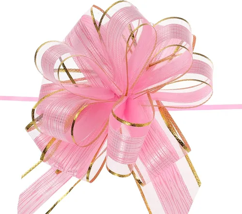 Miniatura 19 de MECCANIXITY 20 lazos grandes de 7 pulgadas para envolver regalos, cinta de organza color blanco crema para cestas de boda, regalos de fiesta