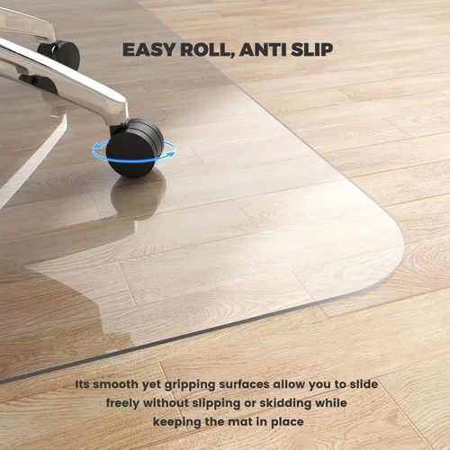 Miniatura 5 de Yecaye Tapete para silla de oficina para suelo de madera dura, 36 x 48 pulgadas, alfombrilla transparente para silla de escritorio, protector