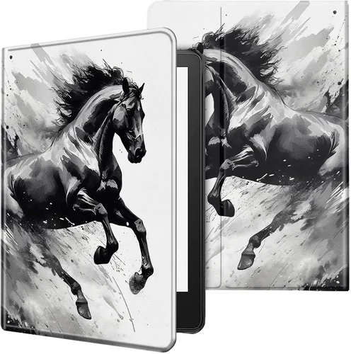 Miniatura 64 de Funda para tablet Kindle Fire 7 2019/2017 lanzamiento 9ª/7ª generación 7 pulgadas, ligera, protectora de piel sintética, cubierta inteligente