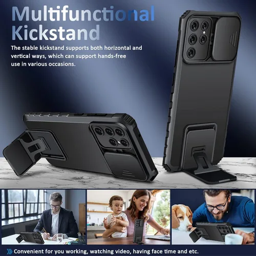 Miniatura 3 de S22 Ultra - Funda compatible con Samsung Galaxy S22 Ultra 5G [versión 2022], funda para cámara deslizante, funda de teléfono a prueba de golpes