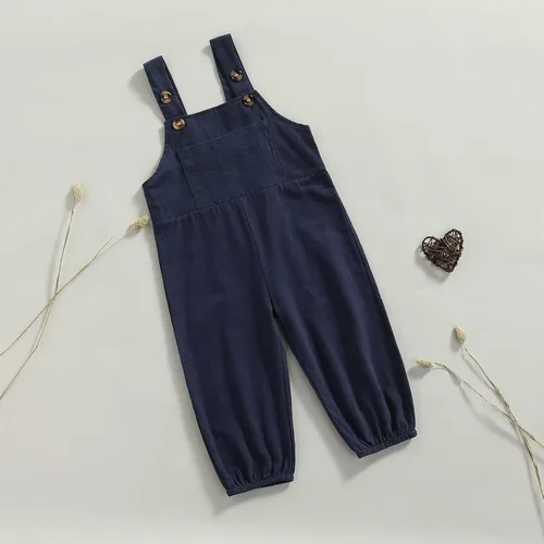 Miniatura 3 de Rtnnsbbfcm Overol de algodón y lino para bebé, niño, niña, pantalones largos, de una pieza, overol de verano y otoño