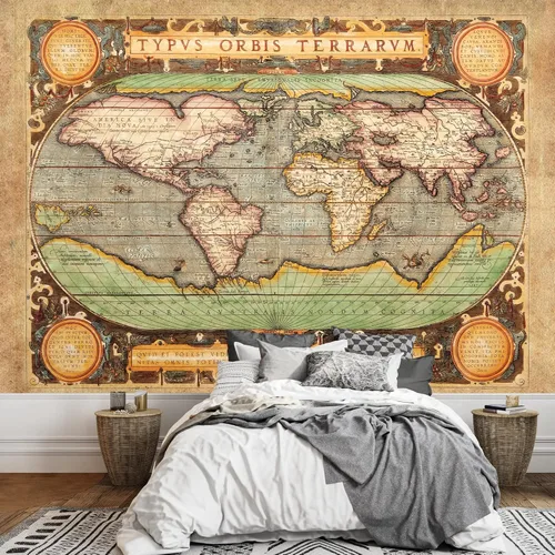 Miniatura 40 de wall26 Adhesivo de pared extraíble/mural de pared estilo panel de madera, bandera estadounidense y águila calva, arte digital internacional global