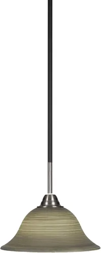 Miniatura 18 de Toltec Lighting Paramount - Mini colgante de 1 luz en acabado negro mate con cristal de arte perla de 7 pulgadas y estilo negro