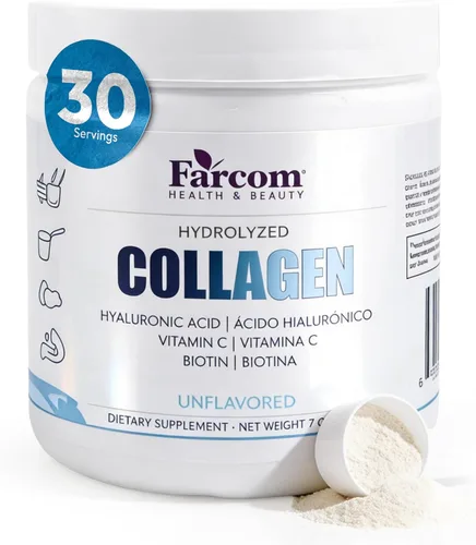 Miniatura 8 de Farcom Polvo de péptidos de colágeno con ácido hialurónico, biotina, vitamina C y magnesio, 6,000 mg de colágeno hidrolizado, mezcla de bebida sabor
