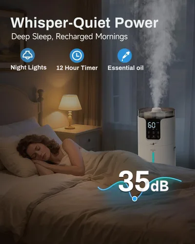 Miniatura 5 de Lacidoll Humidificador inteligente de 16 litros para habitación grande, humidificador para toda la casa para el hogar, 1500 pies cuadrados