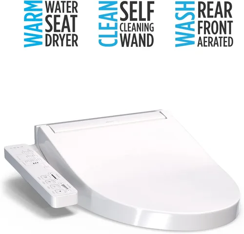 Miniatura 27 de TOTO® WASHLET® KC2 Asiento electrónico para bidé con asiento calefactado y tapa de cierre suave, redondo, blanco algodón - SW3023#01