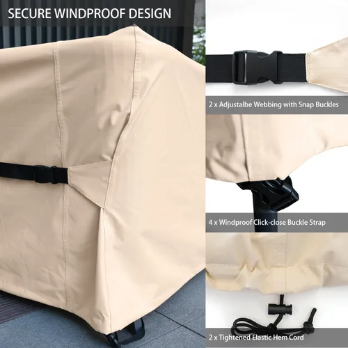 Miniatura 4 de Fundas para Juego de Muebles de Patio Impermeables Funda para Juegos de Conversación de Patio Funda para Sofá Seccional de Exterior Fundas
