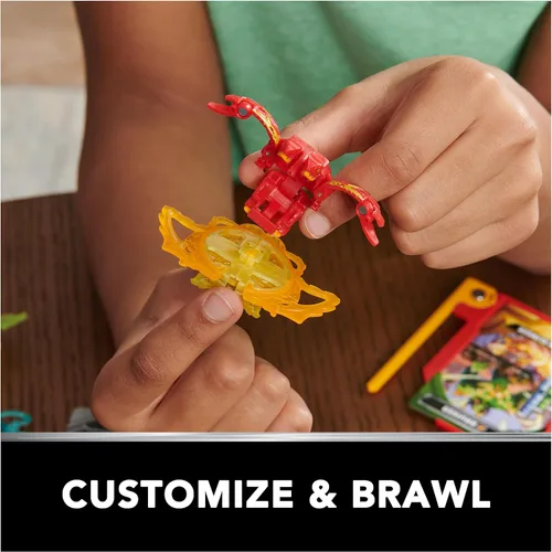 Miniatura 8 de Set de Entrenamiento Bakugan con Titanium Dragonoid, Temática del Clan Dragón, Figura de Acción Personalizable, Tarjetas Comerciales y Set de Juego