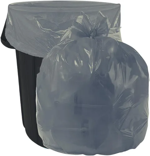 Plasticplace Bolsas de basura de 32-33 galones │ 1.5 mil │ Revestimientos plateados para botes de basura │ 33 pies x 39 pulgadas (100 unidades)