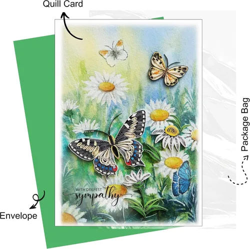Miniatura 6 de Daisy Garden - Tarjeta de condolencias con la más profunda condolencia, tarjeta de felicitación por pérdida de madre, padre, mascota, tarjeta