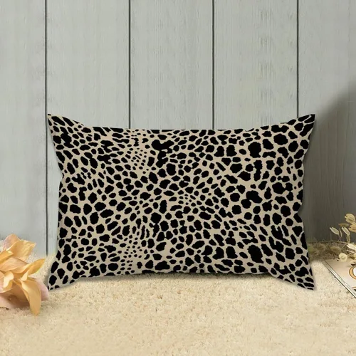 Miniatura 3 de Fundas de almohada con estampado de leopardo y guepardo negro y marrón, 12 x 18 pulgadas, fundas de cojín de granja para sofá, sala de estar