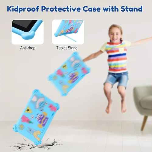 Miniatura 6 de Trayoo Tableta infantil de 7 pulgadas para niños de 3 a 12 años, tableta Android de 32 GB para niños pequeños con funda sólida, YouTube, Netflix